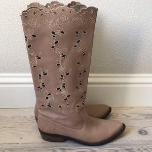 Lucky Brand Western Leather Boots size 8.5